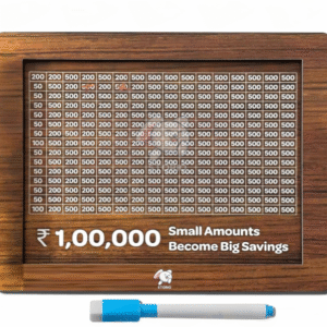 happy world wooden money bank, coin box with carved design for kids/children, savings challenge box, cashbox, cash vault wooden savings box, wooden coin piggy bank