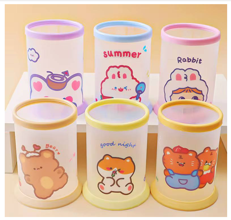 happy world printed pen stand happy world printed pen stand