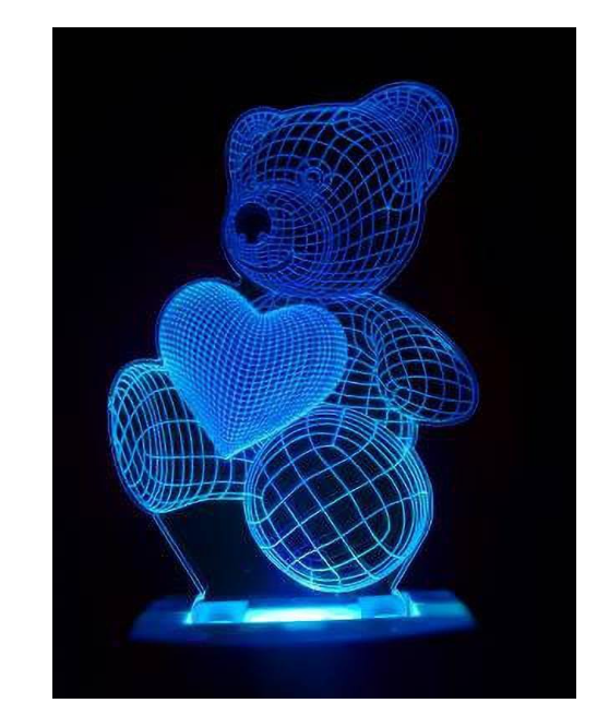 happy world teddy 3d illusion light lamp happy world teddy 3d illusion light lamp