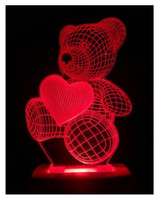 happy world teddy 3d illusion light lamp happy world teddy 3d illusion light lamp