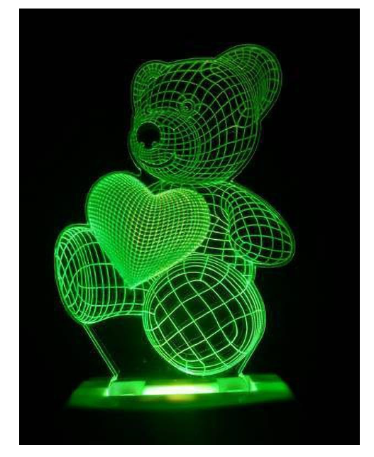 happy world teddy 3d illusion light lamp happy world teddy 3d illusion light lamp