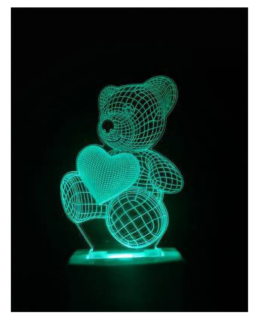 happy world teddy 3d illusion light lamp happy world teddy 3d illusion light lamp