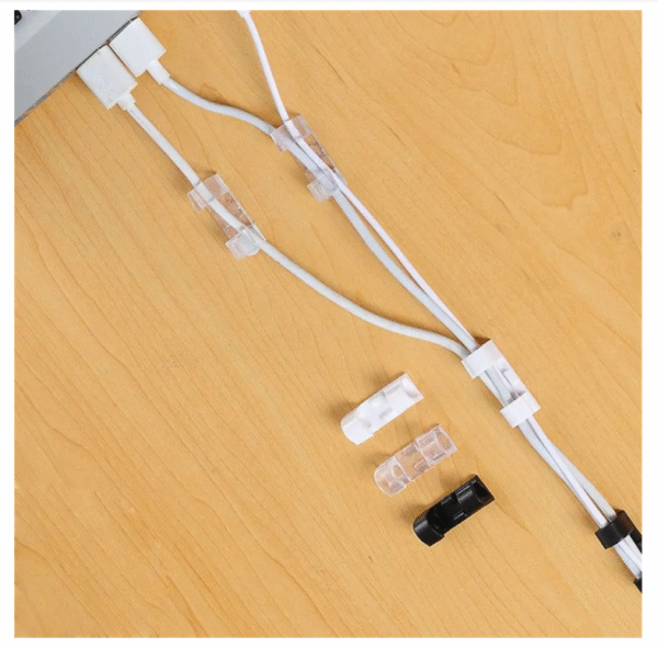 happy world 20pcs cord wire cable clips