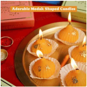 modak shape candle 4pcs