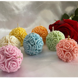 rose ball candle