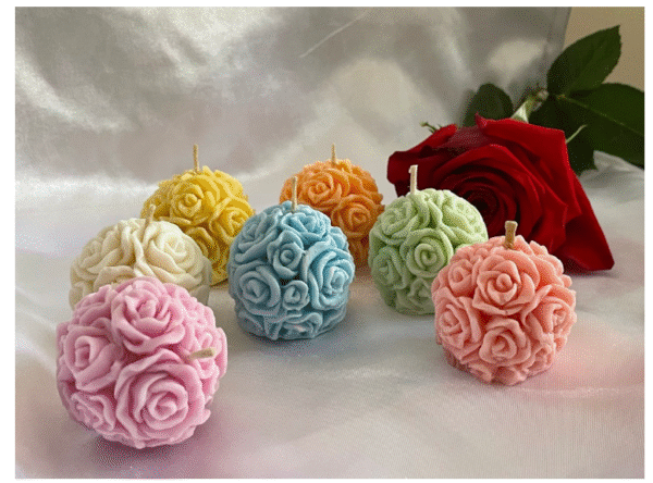 rose ball candle