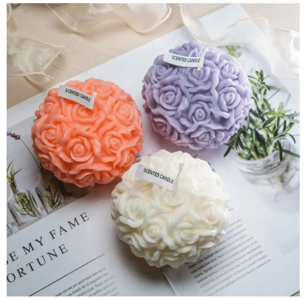 rose ball candle