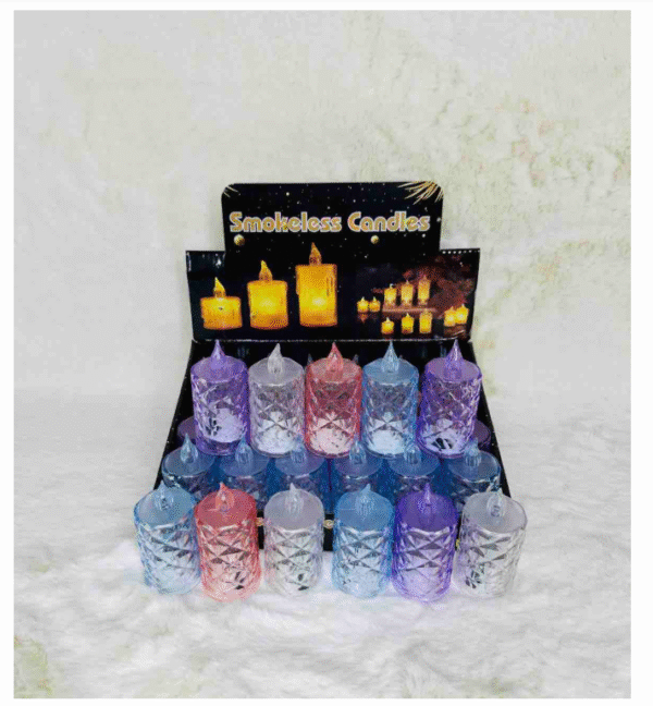 smokeless warm white led candle