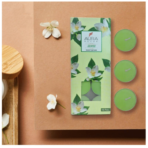 tea candle with jasmine fragnance 10 pcs set