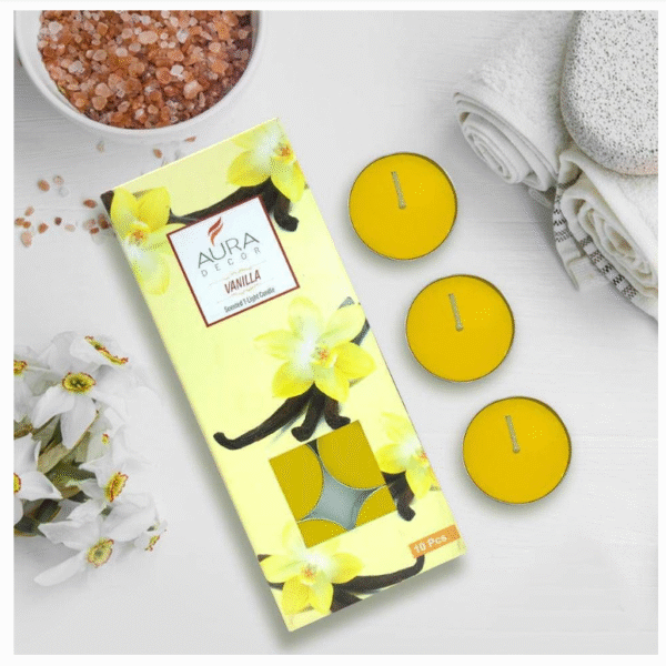tea candle with vanilla fragnance 10pcs set