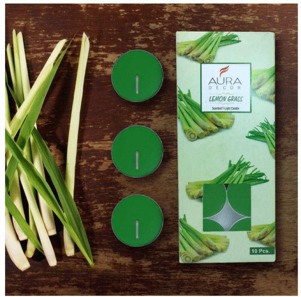 tea candle with lemon grass fragnance 10pcs set