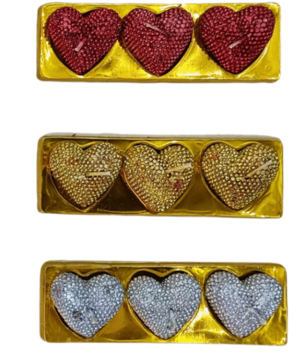 big heart shape candle 3pcs set