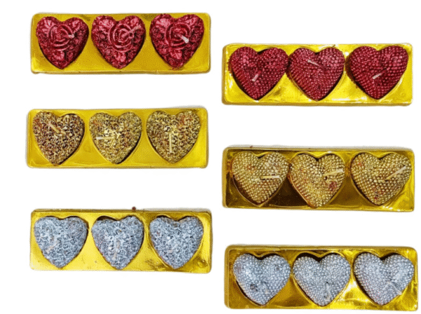 big heart shape candle 3pcs set