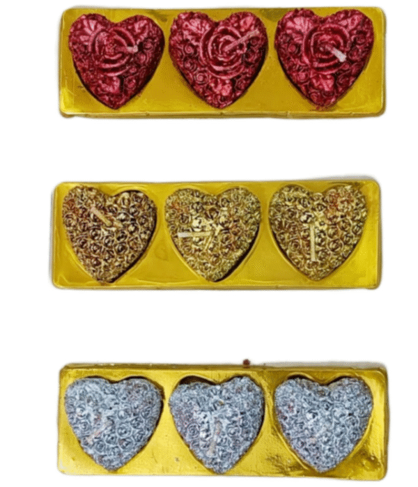 big heart shape candle 3pcs set